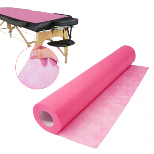 Podkład medyczny z włókniny w rolce różowy 70cm x 50m PREMIUM